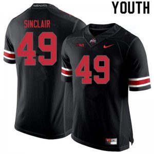 Youth Ohio State Buckeyes #49 Darryl Sinclair Blackout Nike NCAA College Football Jersey Lifestyle KLY6344HL
